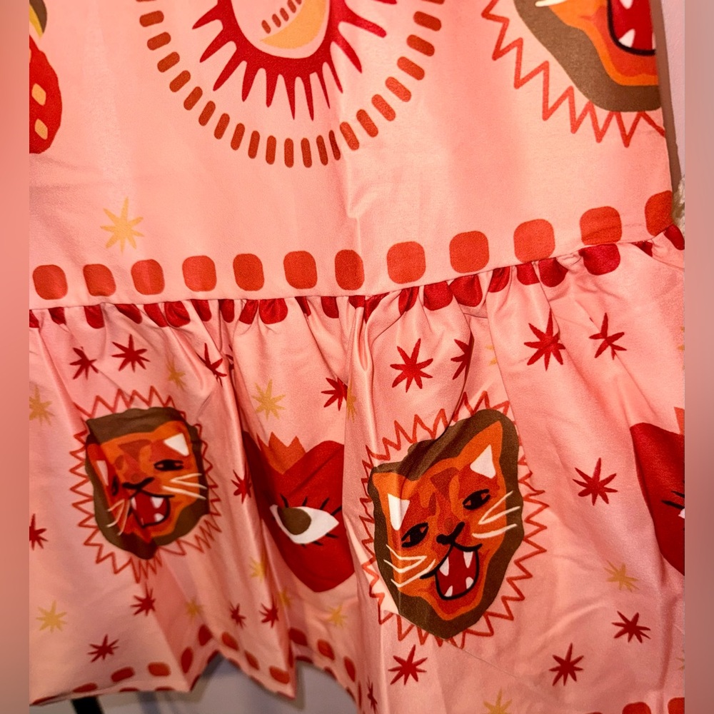 NWT Women’s Boho Print Pink Mini Dress - Picture 8 of 12